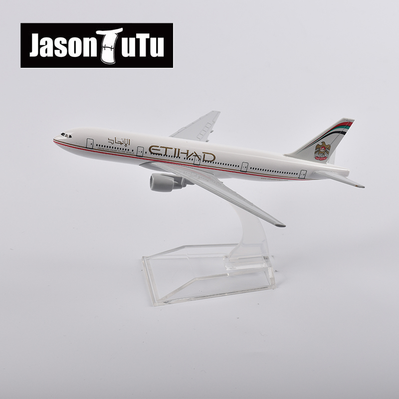 제이슨 투투 16cm 에티하드 보잉 B777 비행기 모형, 비행기 모형, 항공기, 다이캐스트 금속, 1/400 비율 비행기, 공장, 도매, 드롭